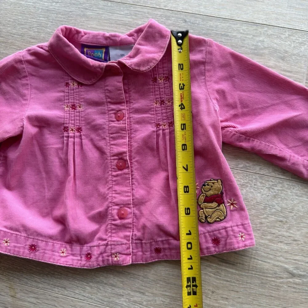 Disney Winnie The Pooh Vintage Baby Girl 12 M Jeans & Shirt Y2K Set 90’s GRAIL